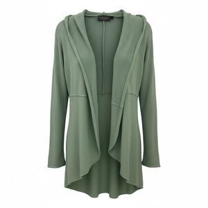 Wooden Ships Women’s Open Front Hooded Cardigan Size XS Mint Green Cotton